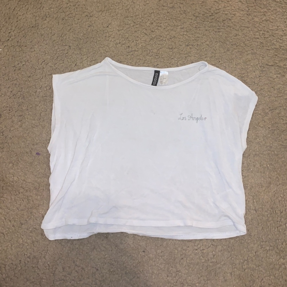 Dividend • White Cropped Shirt